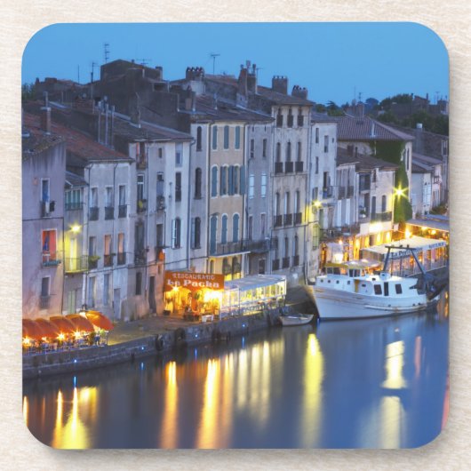 Restaurants entlang des Flusses Herault. L'Herault Untersetzer (Vorderseite)