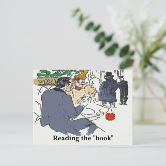 Restaurantscene Reading, Postkarte (Stehend Vorderseite)