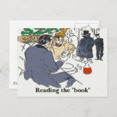 Restaurantscene Reading, Postkarte (Vorne/Hinten)