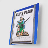 Restaurantsegment Quadratische Wanduhr (Winkel)