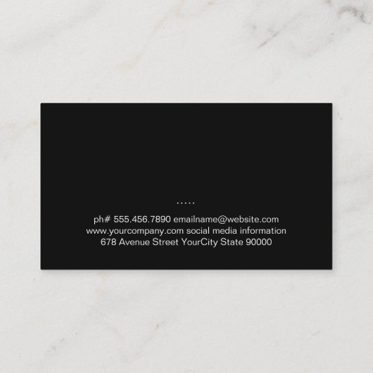 Restaurantuer Visitenkarte (Rückseite)