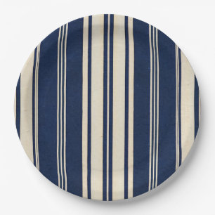 Restaurations Elfenbein Navy Blau Vintage Webemust Pappteller