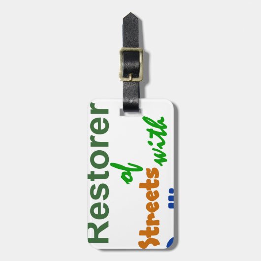 Restaurator der Straßen mit Wohnungen - Isaiah 58: Gepäckanhänger (Vorderseite vertikal)