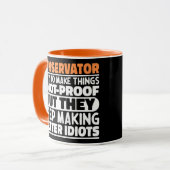 Restaurator I Try To Make Things Funny Saying Cool Tasse (Vorderseite Links)