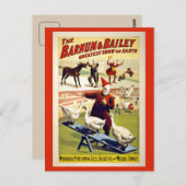 Restauriert, Barnum und Bailey, Gänse und Esel Postkarte (Vorne/Hinten)