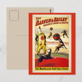 Restauriert, Barnum und Bailey, Hunde, Fußball Postkarte (Vorne/Hinten)
