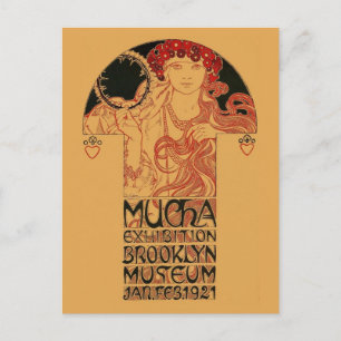 Restauriert Mucha Brooklyn Museum Kunstmuseum Postkarte