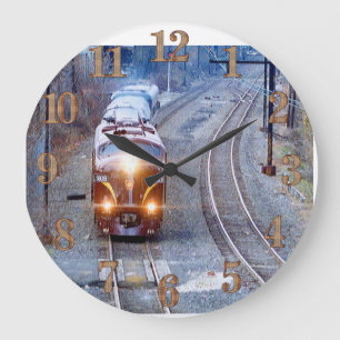 Restaurierte Pennsylvania Eisenbahnlokomotive 5809 Große Wanduhr
