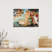 Restaurierte und farbige Botticelli Geburt der Ven Poster (Küche)