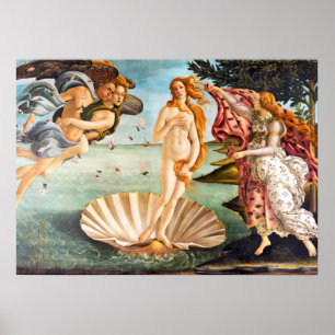 Restaurierte und wiedergefärbte Botticelli Geburt  Poster