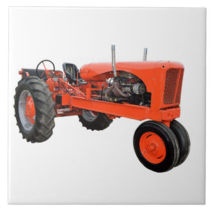 Restaurierter Vintage-Traktor Fliese