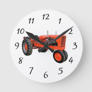 Restaurierter Vintage-Traktor Runde Wanduhr