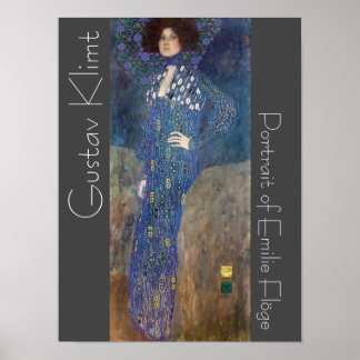 Restauriertes Klimt Portrait von Emilie Flöge Male Poster