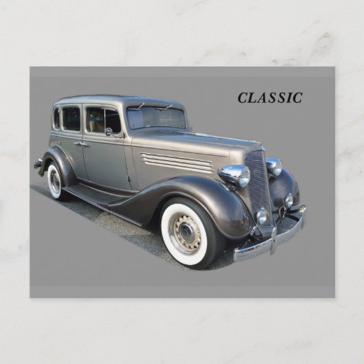 Restauriertes Vintage Car Postkarte (Vorderseite)