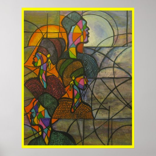 "Restaurierung" Aquarelldruck Poster (Vorne)