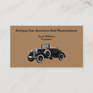 Restaurierung und Auktionen von antiken Kraftfahrz Visitenkarte