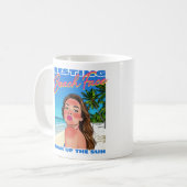 Resten Beach Face Poster Girl Kaffeetasse (Vorderseite Links)
