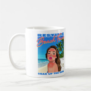 Resten Beach Face Poster Girl Kaffeetasse