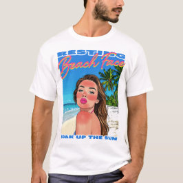 Resten Beach Face Poster Girl T-Shirt