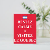 Restez calme et visitez le Québec Postkarte (Stehend Vorderseite)