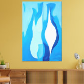 Restful Cobalt Echo Abstrakt Leinwanddruck (Insitu (Wohnzimmer))