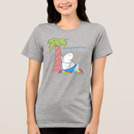 RESTING BEACH FACE Bauch Button Hippo Boynton T-Sh Tri-Blend Shirt