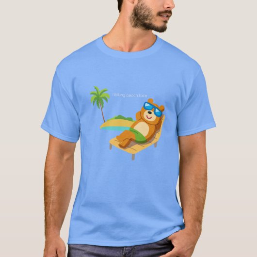 RESTING BEACH FACE Bauch Hippo Boynton T - Shirt (Vorderseite)