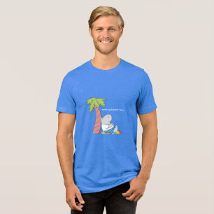 RESTING BEACH FACE Bauch-Taste Hippo Boynton Tri-Blend Shirt