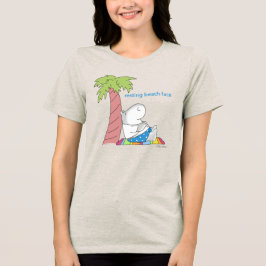 RESTING BEACH FACE Bauch-Taste Hippo Boynton Tri-Blend Shirt