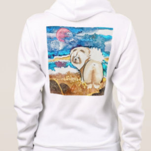RESTING BEACH FACE Creme Hoodie