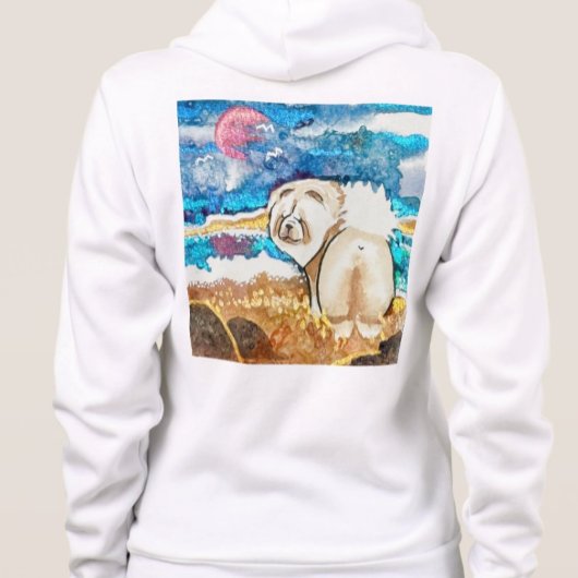 RESTING BEACH FACE Creme Hoodie