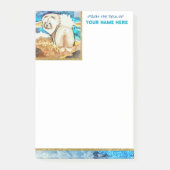 RESTING BEACH FACE Creme Post-it Klebezettel (Vorderseite)