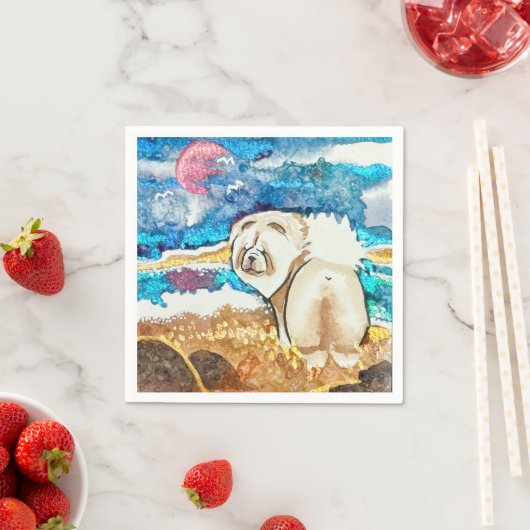 RESTING BEACH FACE Creme Serviette (Beispiel)