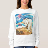 RESTING BEACH FACE Creme Sweatshirt (Vorderseite)