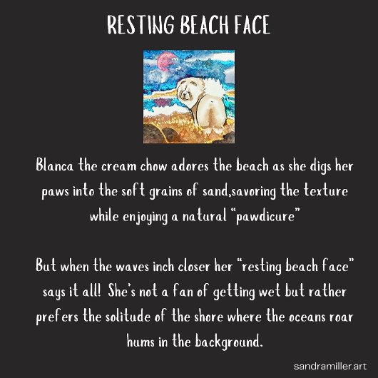 RESTING BEACH FACE Creme Sweatshirt