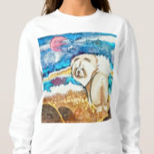 RESTING BEACH FACE Creme Sweatshirt