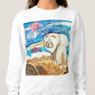 RESTING BEACH FACE Creme Sweatshirt