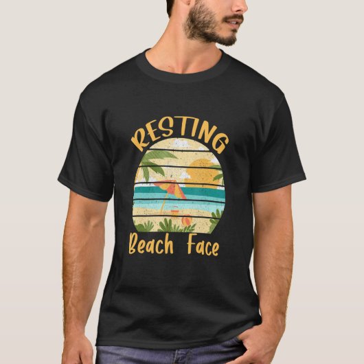 Resting Beach Faces Island Beach T-Shirt (Vorderseite)