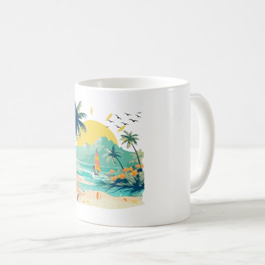 Resting Beach for Summer Kaffeetasse (VorderseiteRechts)