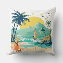 Resting Beach for Summer Kissen