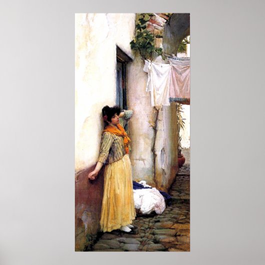 Resting by John William Waterhouse Poster (Vorne)