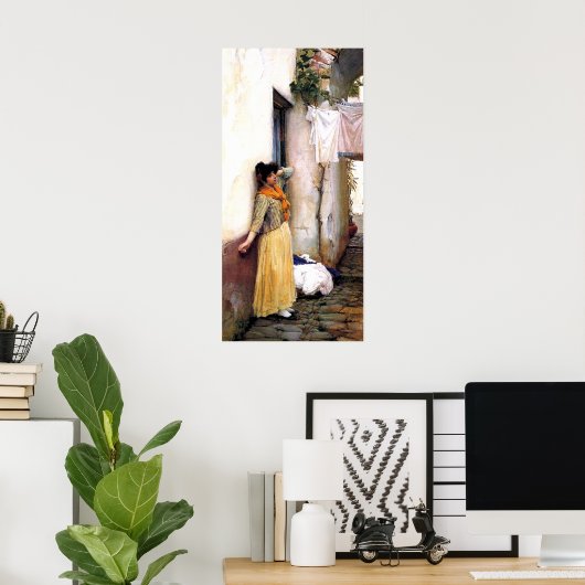 Resting by John William Waterhouse Poster (Heimbüro)