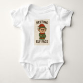 Resting Elf Face – Grumpy Holiday Mood Baby Strampler (Vorderseite)