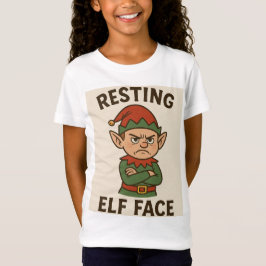 Resting Elf Face – Grumpy Holiday Mood T-Shirt