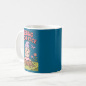 Resting Gnome Face Cute Funny Christmas Kawaii Car Kaffeetasse (Vorderseite Links)