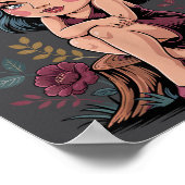 Resting Gnome Face Cute Funny Christmas Kawaii Car Poster (Ecke)