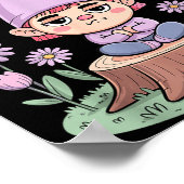 Resting Gnome Face Cute Funny Christmas Kawaii Car Poster (Ecke)