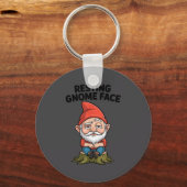 Resting Gnome Face Cute Funny Christmas Kawaii Car Schlüsselanhänger (Vorderseite)
