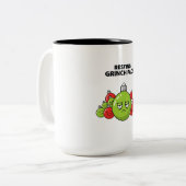 Resting Grinch Face Christmas Ornament  Zweifarbige Tasse (Vorderseite Links)