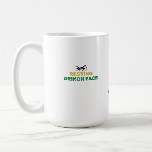 "Resting Grinch Face" Funny Christmas Coffee Mug - Kaffeetasse (Links)